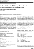 Cover page: Arabic validation of the Pelvic Organ Prolapse/Incontinence Sexual Questionnaire, IUGA-Revised (PISQ-IR)