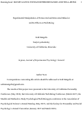 Cover page: Experimental Manipulation of Extraverted and Introverted Behavior and Its Effects on Well-Being