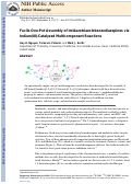 Cover page: Facile One-Pot Assembly of Imidazotriazolobenzodiazepines via Indium(III)-Catalyzed Multicomponent Reactions