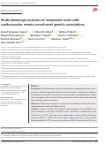 Cover page: Multi‐phenotype analyses of hemostatic traits with cardiovascular events reveal novel genetic associations