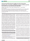 Cover page: Structural and functional insights into the interaction between the Cas family scaffolding protein p130Cas and the focal adhesion-associated protein paxillin