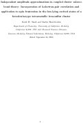 Cover page: Independent amplitude approximations in coupled cluster valence bond theory: Incorporation of 3-electron-pair correlation and application to spin frustration in the low-lying excited states of a ferredoxin-type tetrametallic iron-sulfur cluster