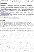 Cover page: An Index for Evaluation of Air Quality Improvement in Rooms with Personalized Ventilation Based on Occupied Density and Normalized Concentration