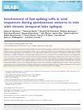 Cover page: Involvement of fast-spiking cells in ictal sequences during spontaneous seizures in rats with chronic temporal lobe epilepsy