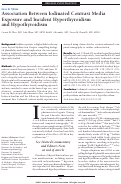 Cover page: Association Between Iodinated Contrast Media Exposure and Incident Hyperthyroidism and Hypothyroidism