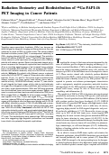 Cover page: Radiation Dosimetry and Biodistribution of 68Ga-FAPI-46 PET Imaging in Cancer Patients