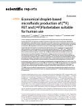 Cover page: Economical droplet-based microfluidic production of [18F]FET and [18F]Florbetaben suitable for human use