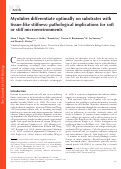 Cover page: Myotubes differentiate optimally on substrates with tissue-like stiffness