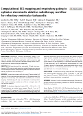 Cover page: Computational ECG mapping and respiratory gating to optimize stereotactic ablative radiotherapy workflow for refractory ventricular tachycardia.