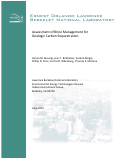 Cover page: Assessment of Brine Management for Geologic Carbon Sequestration