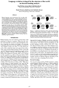 Cover page: Language evolution is shaped by the structure of the world: An iterated learning analysis