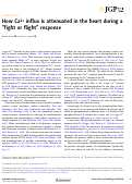 Cover page: How Ca2+ influx is attenuated in the heart during a fight or flight response.