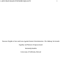 Cover page: Womens’ Rights to Vote and Laws Against Gender Discrimination: The Makeup for Gender Equality and Women’s Empowerment