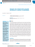 Cover page: Iatrogenic iron overload and its potential consequences in patients on hemodialysis