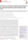 Cover page: Characteristics of Mycoplasma genitalium Urogenital Infections in a Diverse Patient Sample from the United States: Results from the Aptima Mycoplasma genitalium Evaluation Study (AMES)