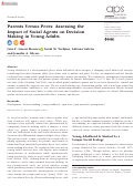 Cover page: Parents Versus Peers: Assessing the Impact of Social Agents on Decision Making in Young Adults