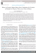 Cover page: Where do Property Rights Matter More? Explaining the Variation in Demand for Property Titles across Cities in Mexico