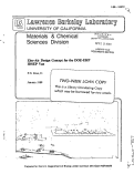 Cover page: ZINC-AIR DESIGN CONCEPT FOR THE DOE-EHP IDSEP VAN