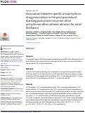 Cover page: Association between specific antiarrhythmic drug prescription in the post-procedural blanking period and recurrent atrial arrhythmias after catheter ablation for atrial fibrillation