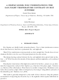 Cover page of A simple model for understanding the day-night temperature constrast on Hot Jupiters