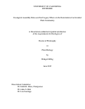 Cover page: Ecological Assembly Rules and Soil Legacy Effects in the Restoration of an Invaded Plant Community