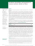 Cover page: Prevalence, knowledge, and treatment of transient ischemic attacks in China