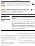 Cover page: Maternal obesity and sex-specific differences in placental pathology