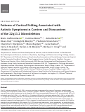 Cover page: Patterns of Cortical Folding Associated with Autistic Symptoms in Carriers and Noncarriers of the 22q11.2 Microdeletion