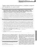 Cover page: Tagging single-nucleotide polymorphisms in candidate oncogenes and susceptibility to ovarian cancer