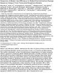 Cover page: Response of Water Use Efficiency to Global Environmental Change Based on Output From Terrestrial Biosphere Models