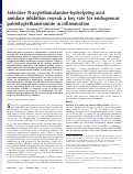 Cover page: Selective N-acylethanolamine-hydrolyzing acid amidase inhibition reveals a key role for endogenous palmitoylethanolamide in inflammation