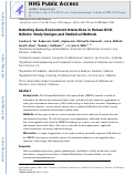 Cover page: Detecting gene–environment interactions in human birth defects: Study designs and statistical methods