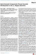Cover page: Germ-Granule Components Prevent Somatic Development in the C.&nbsp;elegans Germline