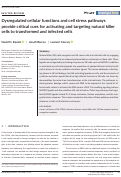 Cover page: Dysregulated cellular functions and cell stress pathways provide critical cues for activating and targeting natural killer cells to transformed and infected cells