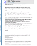 Cover page: Change in four measures of physical function among older adults during lung cancer treatment: A mixed methods cohort study