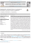 Cover page: Regulating the mechanical behavior of metamaterial microlattices by tactical structure modification