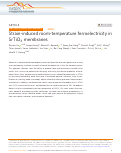 Cover page: Strain-induced room-temperature ferroelectricity in SrTiO3 membranes