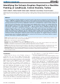 Cover page: Identifying the Volcanic Eruption Depicted in a Neolithic Painting at Çatalhöyük, Central Anatolia, Turkey