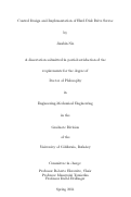 Cover page: Control Design and Implementation of Hard Disk Drive Servos