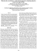 Cover page: What does the crowd believe? A hierarchical approach to estimating subjectivebeliefs from empirical data