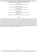 Cover page: Relations Between Anthropocentric Thinking and Biological Misconceptions in Students attending Urban and Rural Universities