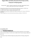 Cover page: Support Effect and Surface Reconstruction in In2O3/m-ZrO2 Catalyzed CO2 Hydrogenation