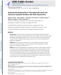 Cover page: Exploring the Relationship of Transdiagnostic Mood and Psychosis Symptom Domains with Motor Dysfunction