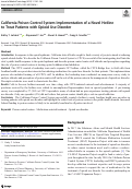 Cover page: California Poison Control System Implementation of a Novel Hotline to Treat Patients with Opioid Use Disorder