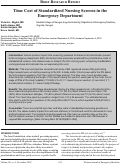 Cover page: Time Cost of Standardized Nursing Screens in the Emergency Department