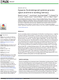 Cover page: Dynamic frontotemporal systems process space and time in working memory