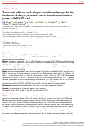 Cover page: Three‐year efficacy and safety of certolizumab pegol for the treatment of plaque psoriasis: results from the randomized phase 3 CIMPACT trial