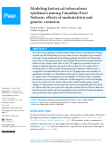 Cover page: Modeling historical tuberculosis epidemics among Canadian First Nations: effects of malnutrition and genetic variation