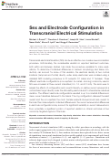 Cover page: Sex and Electrode Configuration in Transcranial Electrical Stimulation