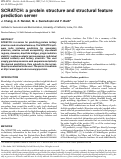 Cover page: SCRATCH: a protein structure and structural feature prediction server